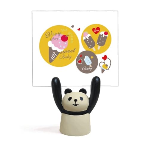 Support mémos panda pince cœur cerises porte-photo de bureau