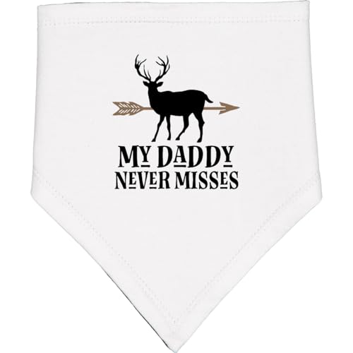 inktastic Bowhunting My Daddy Never Misses Hunter Baby Bandana Bib