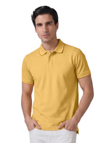Image of XYXX Accent Men's Solid Cotton Polo T Shirt | Collar Tshirts | Half Sleeves | Solid-Slim Fit
