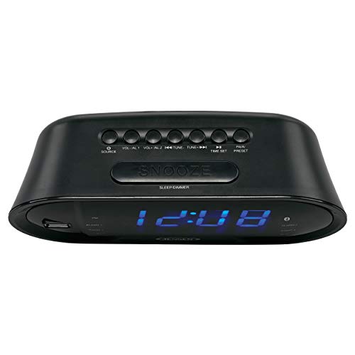 Compact Dual Alarm Bluetooth Clock Radio product photo Compact Dual Alarm Bluetooth Clock Radio product