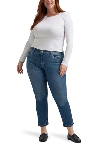 Lee womens Plus Size Legendary 26 Straight Crop Jean4