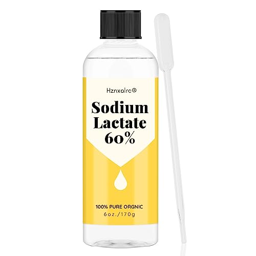6 Ounce Sodium Lactate for Soap Making & Lotions Premium Sodium Lactate Liquid 60% Concentration Cosmetic Grade Moisturize Anti-Aging Makes Soap Harder and Unmold Faster