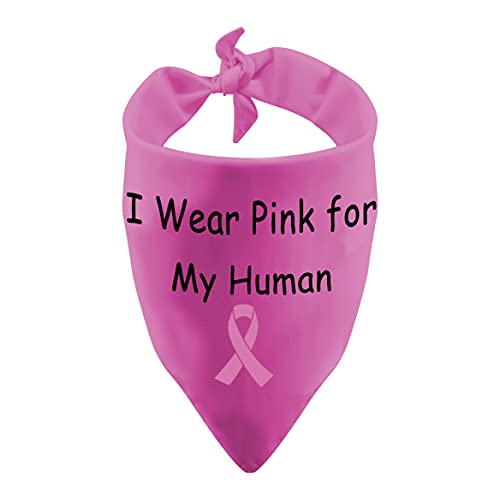 Foulard Chien Sensibilisation Cancer du Sein Rose Ruban