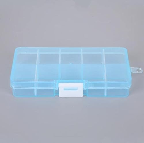 Scatole per gioielli in plastica Cassetta degli attrezzi in plastica Organizzatore artigianale regolabile Perline Bracciale Scatole per gioielli Imballaggio-1pc 10 griglie