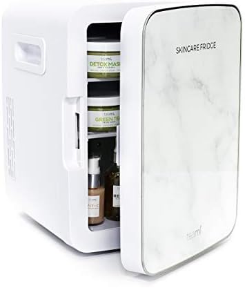 Teami Mini Fridge for Skincare - 10 Liter Compact Mini Refrigerator - Perfect for Bedroom or the Office. Store Cans, Cosmetics, Beauty Serums, Moisturizers, Oils, Toners, Face Masks, and Makeup
