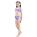GALLDEALS Mermaid for Swimming Girls Swimsuit Princess Bikini Set Bathing Suit Swimmable Costume (No Monofin)