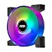 Produktbild AZZA Hurricane II Digital RGB 120x120x25 Gehäuselüfter, schwarz/transparent