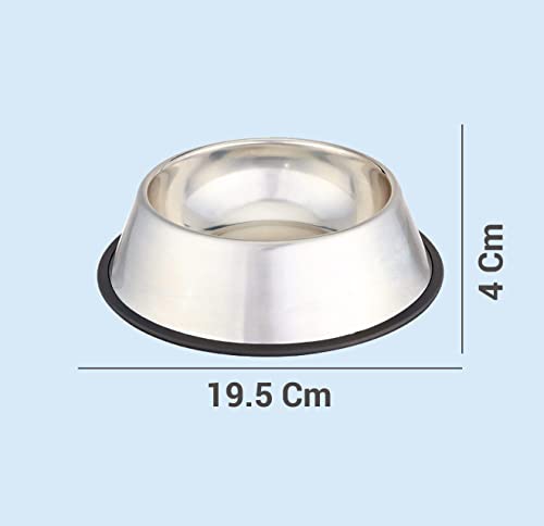 Image of Pets Empire Stainless Steel Feeding Bowl for Medium Breed Adult Dogs & Giant Breed Puppies | Large (400 ml x 2)
