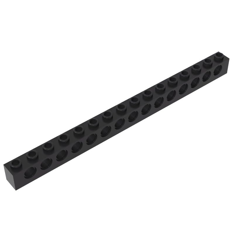 BrickBuddy Gobricks GDS-630 Technic Brick 1 x 16 [15 Holes] 10PCS Compatible with Lego Toy 3703 DIY Parts and MOC Components for Major Brick Brands Color：Black 26