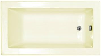 3666VN Guadeloupe 66" x 23" Rectangular Bathtub Drain Location: Left, Finish: Biscuit, Trim Finish: Biscuit