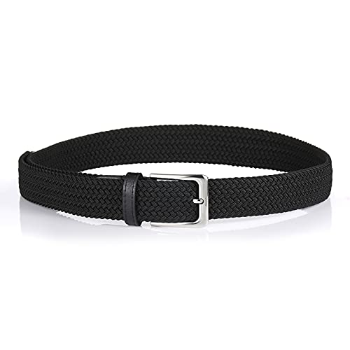 Image of Elastic Braided Belt, 1 3 /8 inch, Woven Stretch Belt for Golf Casual Jeans Shorts Pants