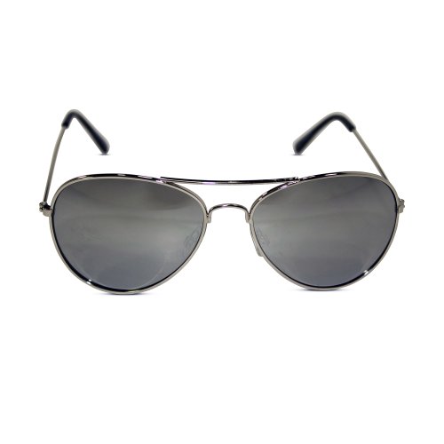 Unisex Kid Sized Aviator Sunglasses w/Silver Mirror Lens2