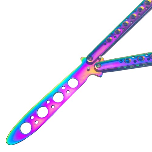 Butterfly Batanga Faca Sem Corte Para Treinos Manobras Raibown Acabamento em Titânio Trava de Mola