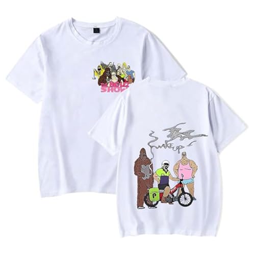 ZJQIFB The Big LEZ Show Merch Summer Tour Logo T-Shirt, Crewneck Printing Men/Women Fashion Short Sleeve,White,XL