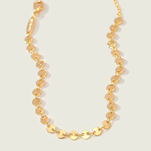 Image of MEVECCO Bracelet for Women 14K Gold Plated Dainty Chain Simple Jewelry Cute Handmade Minimalist for Her