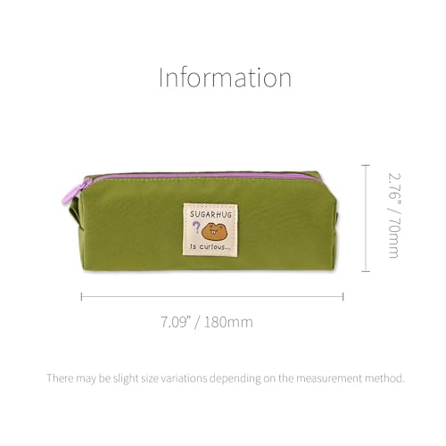 Image of Monolike Unmatched Friends Block Pencil Case, Green - Pencil Pouch, Portable Pencil Bag, Pencil Case, Office Pouch case, Soft