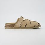 CUSHIONAIRE Benson Fisherman Sandals for Women â Suede Slip On Closed Toe Womens Clogs with Memory Foam Cork Footbed and Arch Support