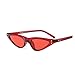 YGDBXHYD Small sunglasses for women's cat eyes retro black red fashionable sunglasses for women(Black Frame Clear)