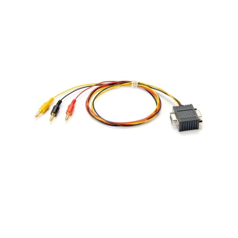 DB9 Male to Female Adapter with 3 Banana Plugs, D-Sub DB9 Plug, fieldbus CAN and LIN Connection, and PC Bus Communication Cable.