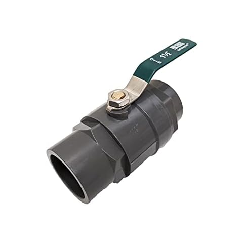 Van Enterprises 1.5" PRO SERIES- 2PC PVC Ball Valve with STAINLESS STEEL Handle and CHROMIUM ABS Ball [SOCKET] Cover