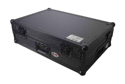 ProX XS-DDJFLX10WBL Flight Style Road Case For Pioneer DDJ-FLX10 or DDJ-GRV6 DJ Controller with 1U Rack Space Wheels