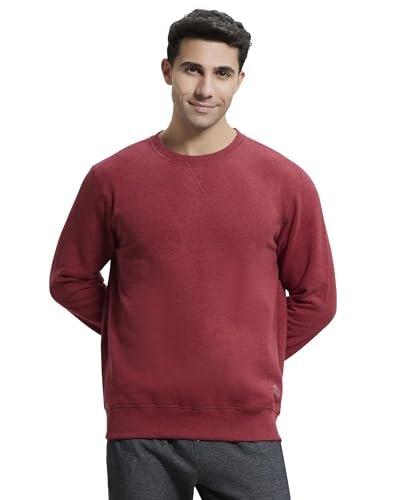 Image of Jockey US92 Men Super Combed Cotton Rich Fleece Sweatshirt with StayWarm Technology