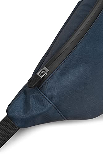 Image of Waist Pack Travel Handy Hiking Zip Pouch Document Money Phone Belt Sport Bag Bum Bag for Men and Women Nylon (Navy Blue)