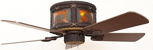 Timber Creek Ceiling Hugger Fan with Light Kit Walnut/Teak