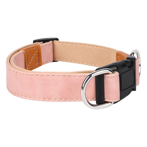 Collar de piel sintética para perro ajustable con hebilla rápida miniatura 6