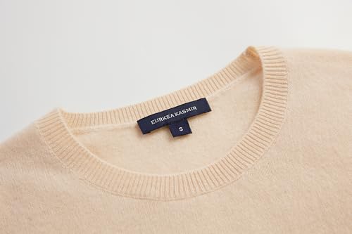 Image of EURKEA Women's Crewneck 100% Cashmere Sweater, Cozy Pullover Winter Top for Women, Gift Ready