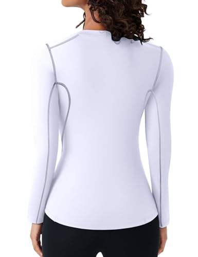 SPVISE 1 or 3 Pack Women's Compression Shirt Long Sleeve Workout Tops Quick Dry Sports Undershirt Gym Yoga Running T-Shirts3