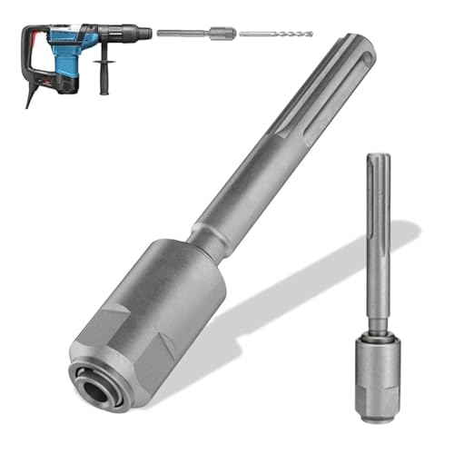 Ouitble Adaptateur de mandrin SDS Max vers SDS Plus - Adaptateur de mandrin pour marteau perforateur rotatif - En acier chromé argenté - Pour tous les forets...