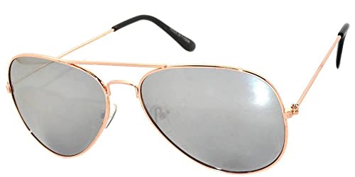 Image of OWL Aviator Pilot Sunglasses for Women and Men Size Medium Gold, Black, Silver, Bronze, Colorful Metal Frame