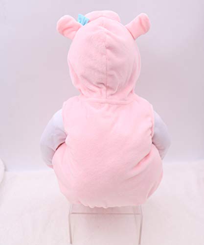 WAWA-HAOKEAI Outfit for 22-24 inch Reborn and Newborn Baby Dolls Handmade Doll Clothes fit for Toddler Girl Dolls Matching Photos pcs Sets Accessories with Embroidered (WW2029) - Thumbnail 6