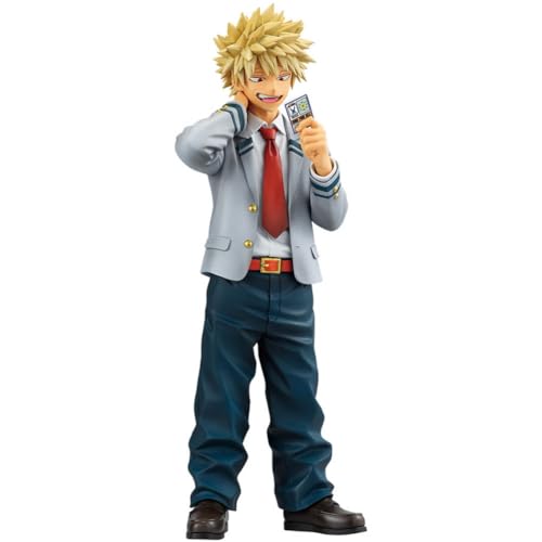 Zhongkaihua MHA Bakugou Katsuki Figure School Uniform Styling Anime Character Bakugou Manga Action Figure 19CM PVC Model Collectible MHA Gifts