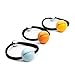 Produktbild ElasticBalls Haargummis und Accessoires für Damen und Mädchen, mit bunten Kugeln, Armbändern, niedliche Geschenkidee Exklusive Geschenkbox 3 Stück, Flammenorange, Himmelblau, Gelb Chrom