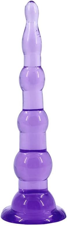 Premium Silicone Anal Beads Stimulator Fantasy Inspired Graduated Butt Plug for Advanced Comfort Purple S 6 38 x