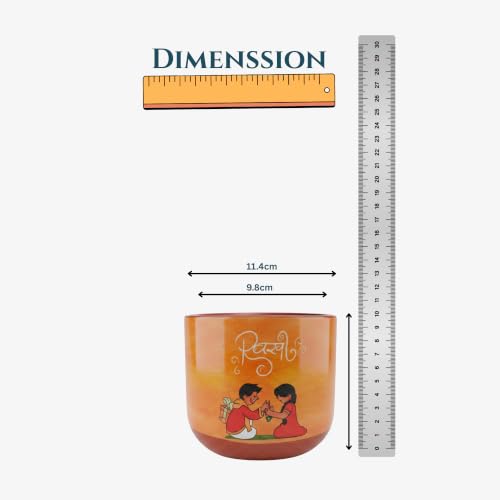 Image of Raksha Bandhan Terracotta Planter | Handcrafted Brother Sister Plant Pot | Unique Rakhi Gift | Decorative Indoor Flower Pot for Home Decor, Desk & Balcony