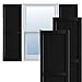 Ekena Millwork TFP101BF True Fit PVC Framed Board-n-Batten Shutters, 16 1/8"W x 103"H, Black