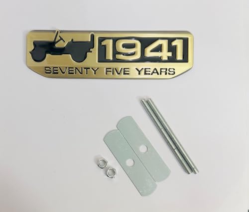 Image of Emblems for Car & Bike Metal Lo.go and Grill Me.tal Lo.go, Auto Accessories for Car Emblem 3D Badge Auto Racing Sport Sticker Grand Tourer Decal. (1941 Golden Black Grill Sticker)