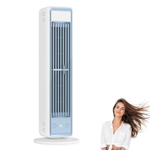 BreezaMax Air Kühlkönig Airzuma Portable Polar BreezeBreezaMax Mini Cooling Ace Leise & Energieeffizient 3 Geschwindigkeiten Bladeless Design Perfekt für Büro Schlafzimmer & Zuhause (Weiß)