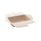 SILVERKITCHEN Essensbox To Go aus Zuckerrohr, naturfarben, 1 L, 75 Stück, nachhaltiges Einweggeschirr biologisch abbaubar