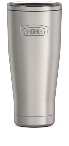 THERMOS ICON SERIES, Stainless Steel Tumbler with Slide Lock, 18 Ounce, Matte Stainless Steel