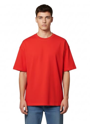 Image of Besick Oversized Plain Cotton Drop Shoulder Baggy fit Tshirt for Men