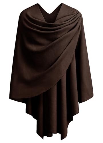 Image of PULI Womens Cross Front Poncho Shawl Wrap Elegant Wedding Formal Gift