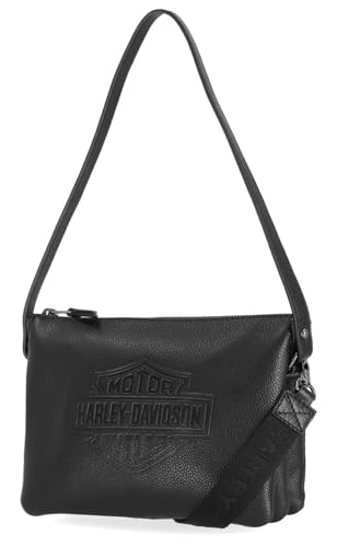 Harley-Davidson Women's Rebel Pebble Bar & Shield Crossbody Bag - Black2