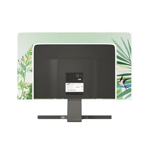 Image of Spring Swallow Screen TV Dust Cover 70 Inch Green Leaves Floral Birds Television Covers Waterproof Weatherproof Dust-Proof for LED LCD OLED Desktop TVs Hanging TV Protector