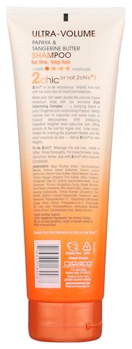 Image of Giovanni Organic 2Chic Tangerine & Papaya Butter Ultra-Volume Shampoo (For Fine Limp Hair), 250 ml
