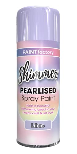 Classic Signature 1 x Pearlised Shimmer Lilac Spray Paint 400ml, Use Spray Paint in variety of colors White Pink Silver Lilac,Arts Crafts