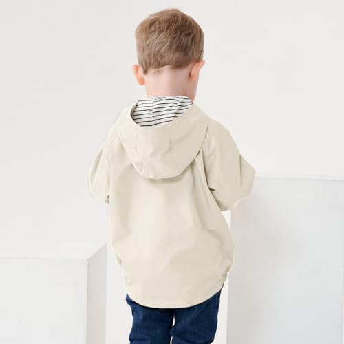 image for Volunboy Baby Boys Apricot Hooded Jacket Toddler Long Sleeve Windproof